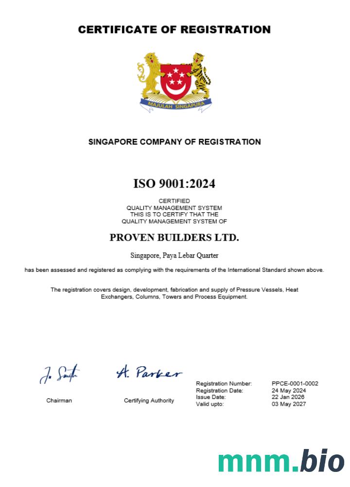 Singapore business registration vcertyfikat Word i szablon PDF
